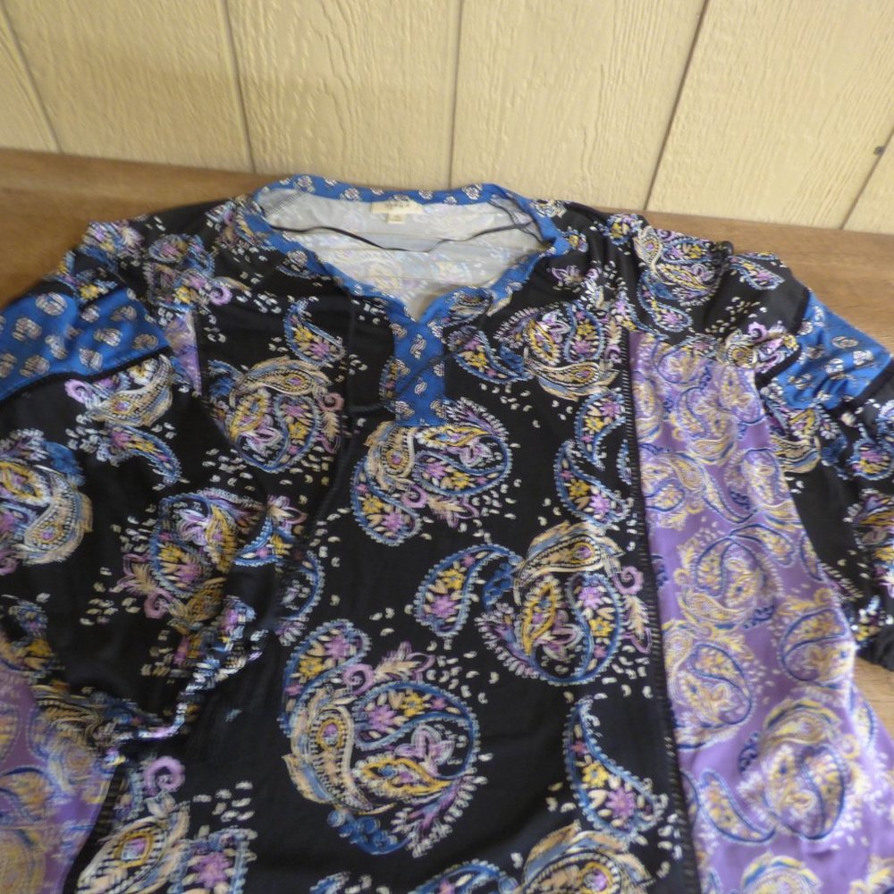 Style & Co Printed Split-Neck Top, - Picture 8 of 15